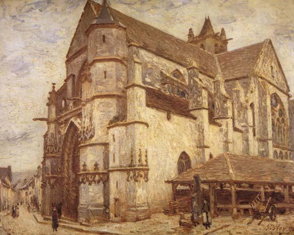 Alfred Sisley The Church at Moret-Icy Weather china oil painting image